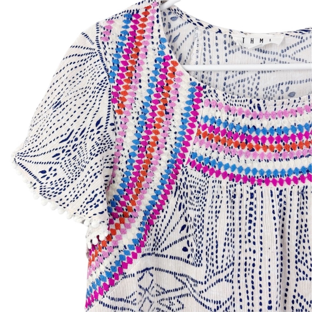 THML Embroidered Flutter Sleeve Top - Picture 5 of 8